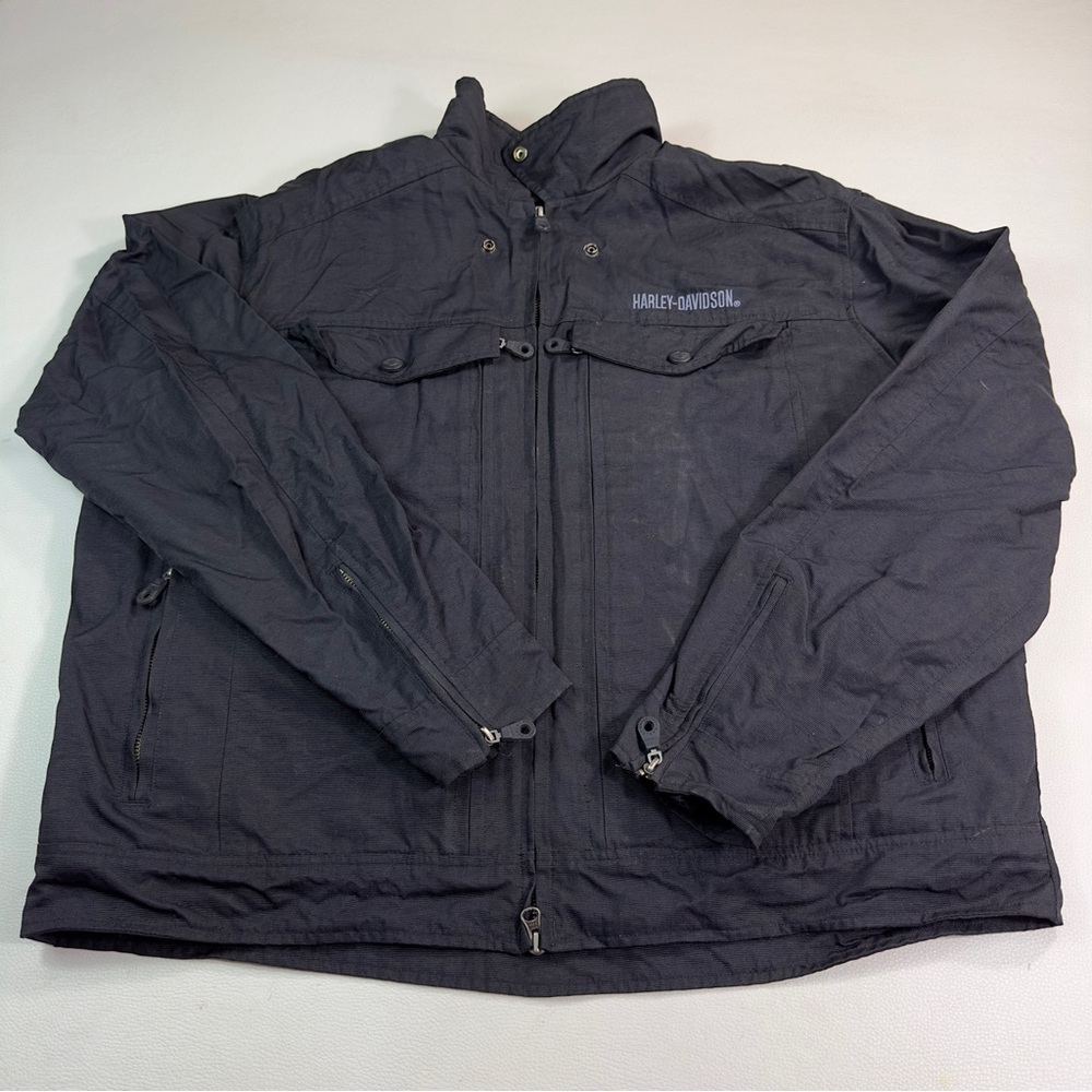 Harley Davidson Mens Riding Jacket Removable Liner Full Zip